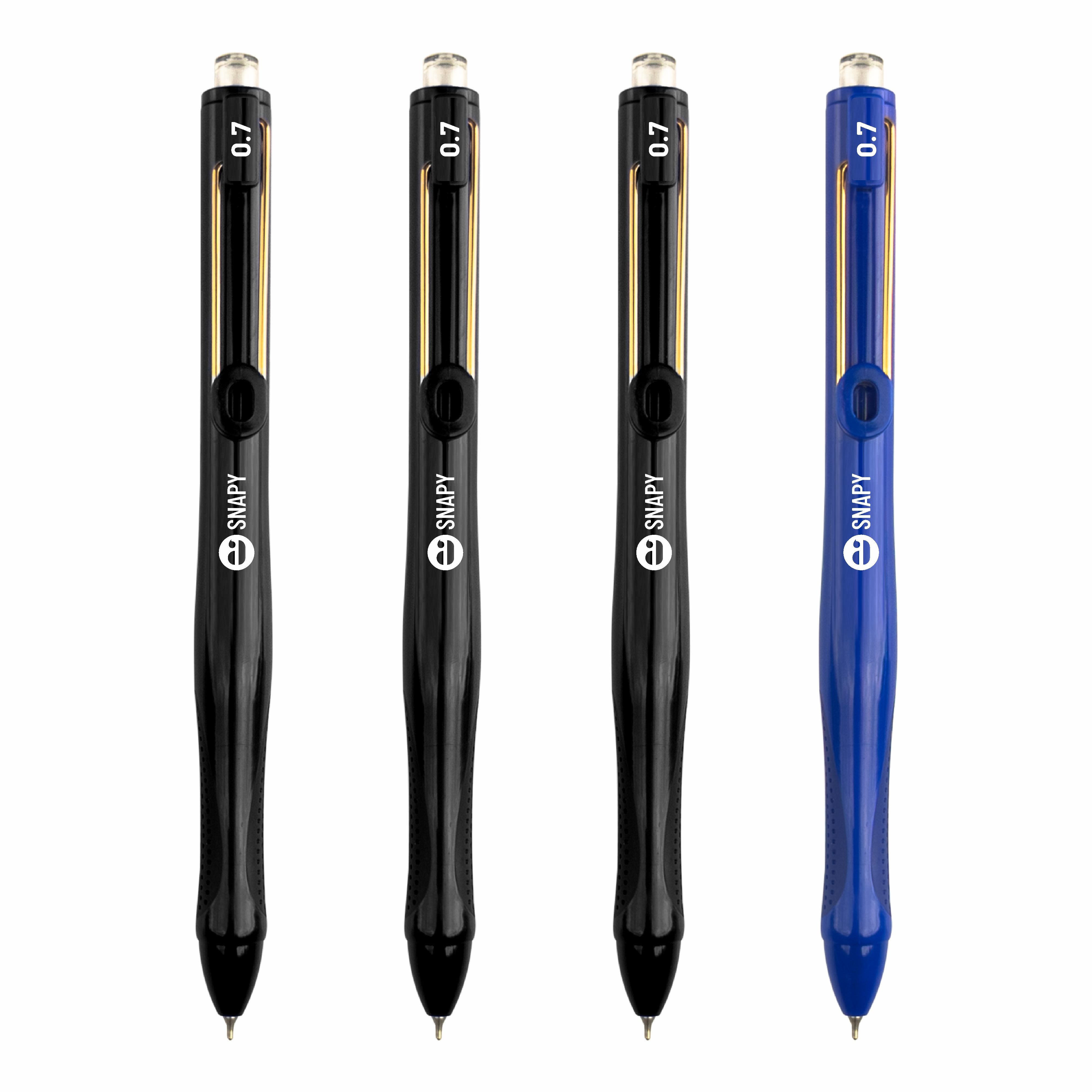 Anupam Snapy Gel Pens, Waterproof Quick Dry Ink, 0.7mm Fine Point Retractable Smooth Writing Pens
