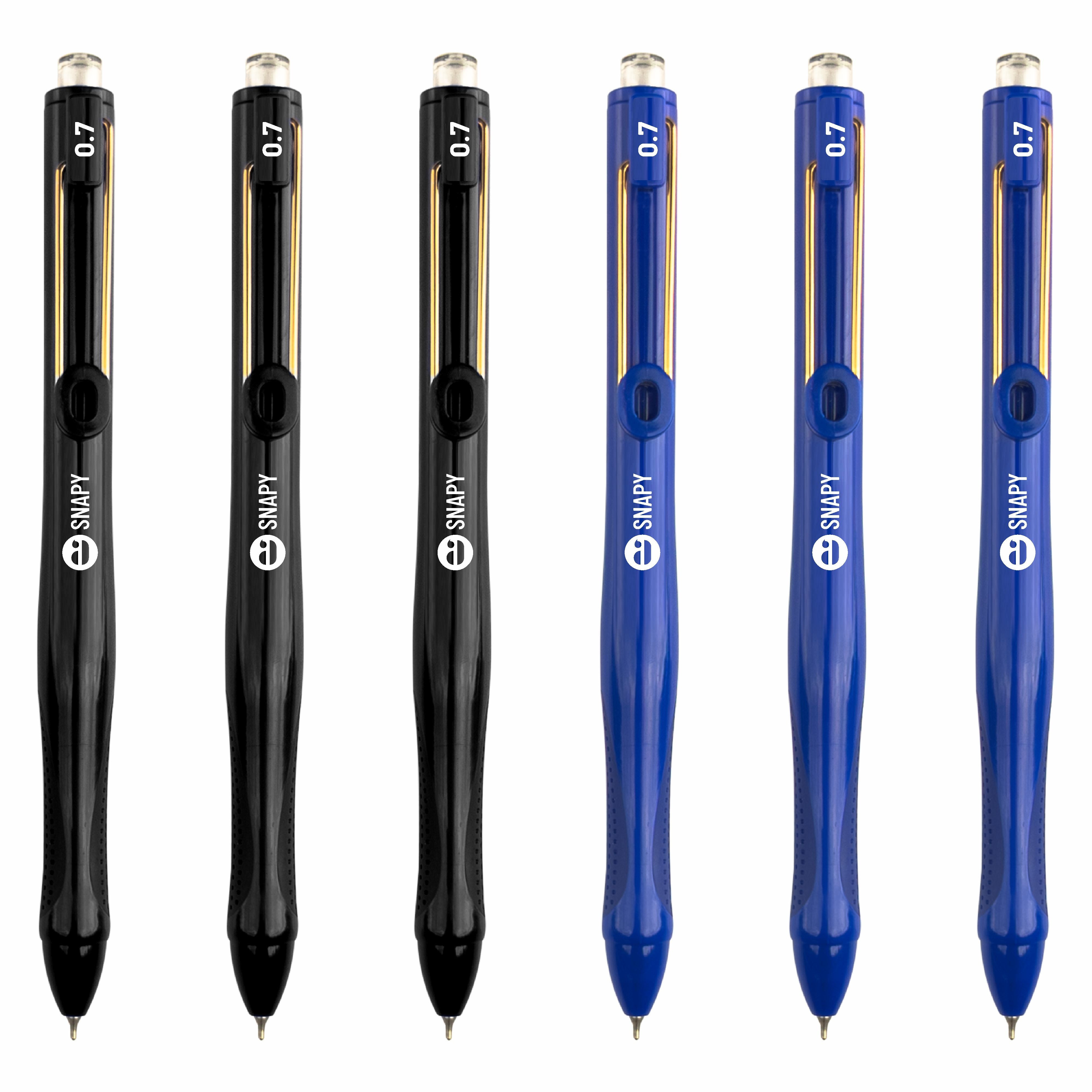 Anupam Snapy Gel Pens, Waterproof Quick Dry Ink, 0.7mm Fine Point Retractable Smooth Writing Pens
