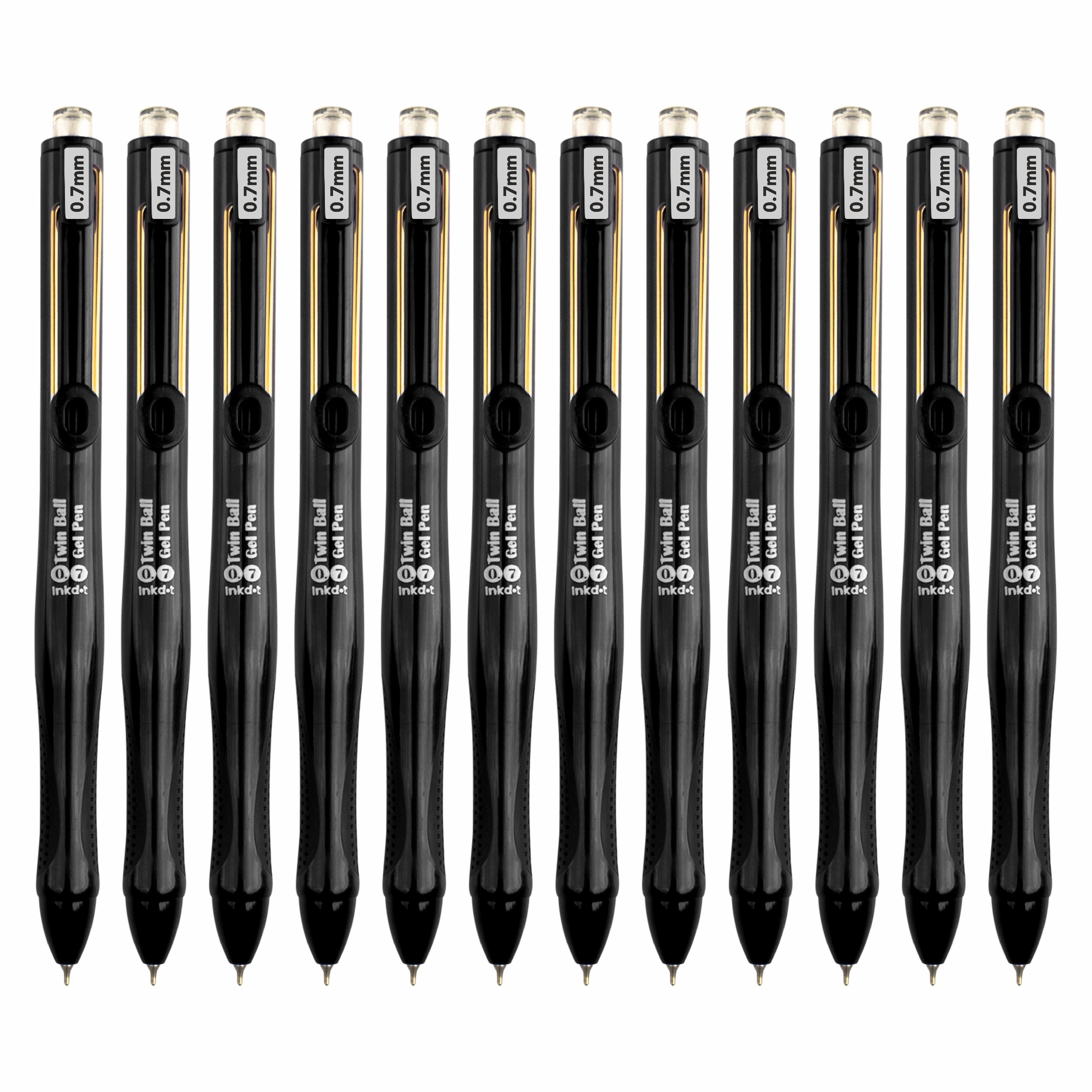 Anupam Snapy Blue Gel Pens, Waterproof Quick Dry Blue Ink, 0.7mm Fine Point Retractable Smooth Writing Pens