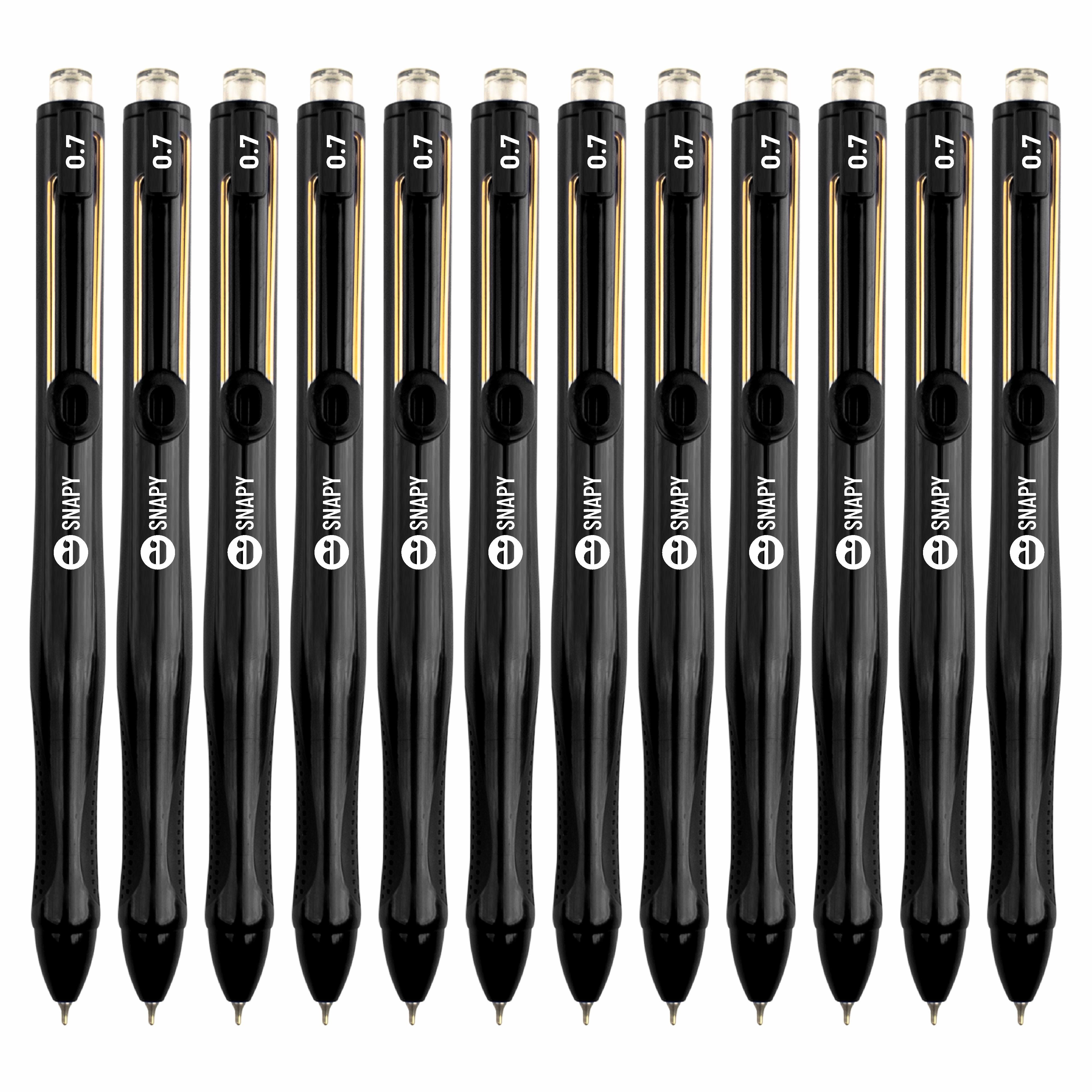 Anupam Snapy Gel Pens, Waterproof Quick Dry Ink, 0.7mm Fine Point Retractable Smooth Writing Pens