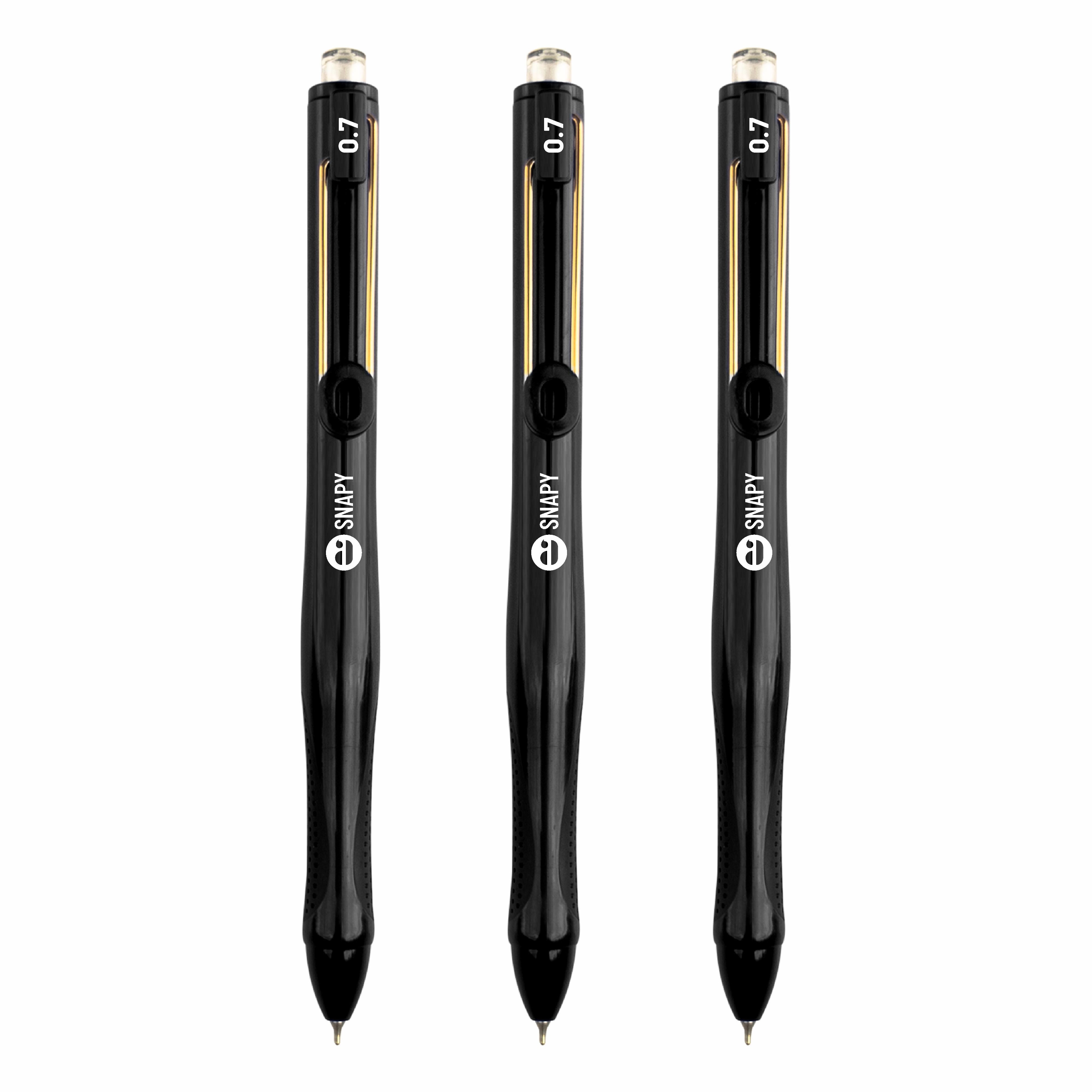 Anupam Snapy Gel Pens, Waterproof Quick Dry Ink, 0.7mm Fine Point Retractable Smooth Writing Pens