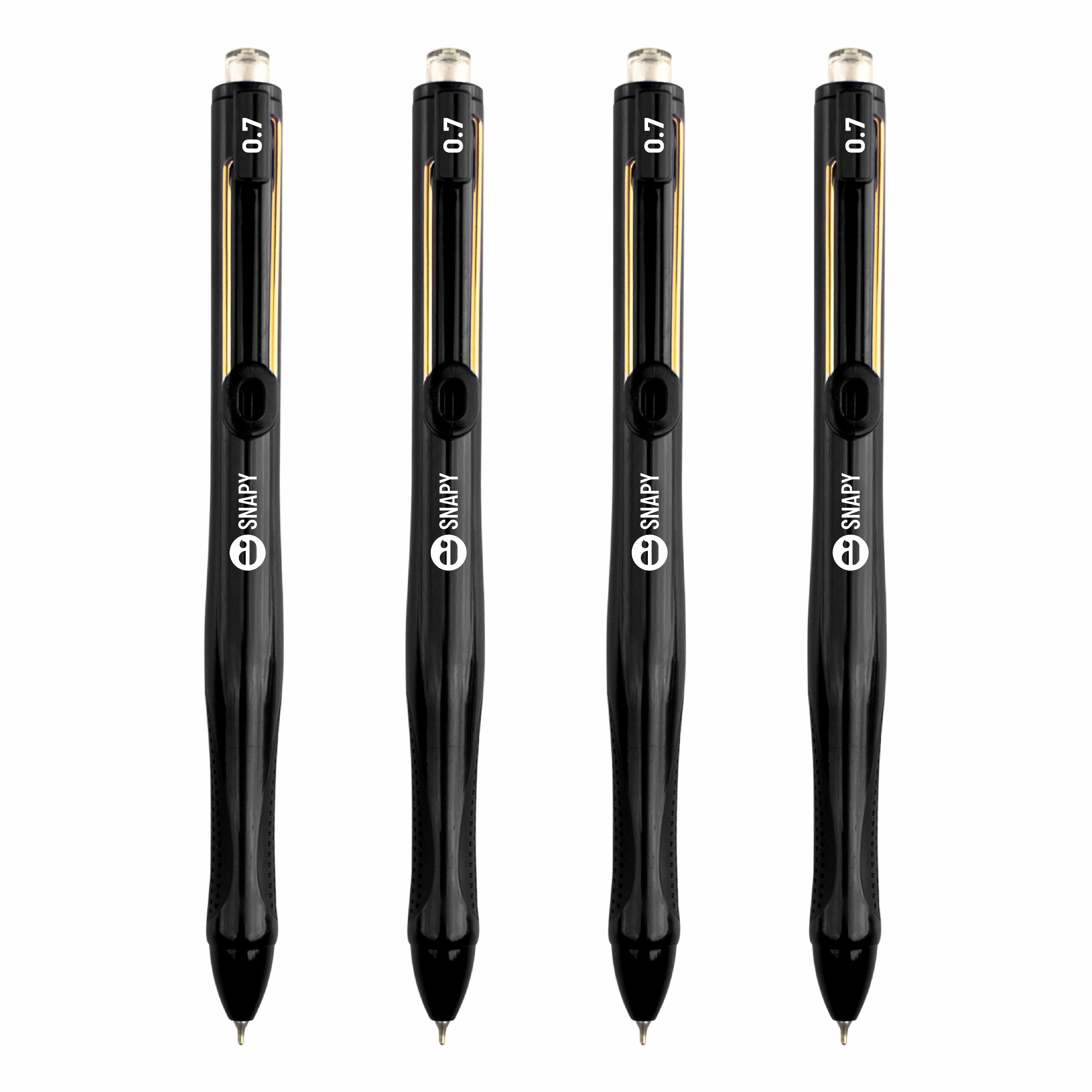 Anupam Snapy Gel Pens, Waterproof Quick Dry Ink, 0.7mm Fine Point Retractable Smooth Writing Pens