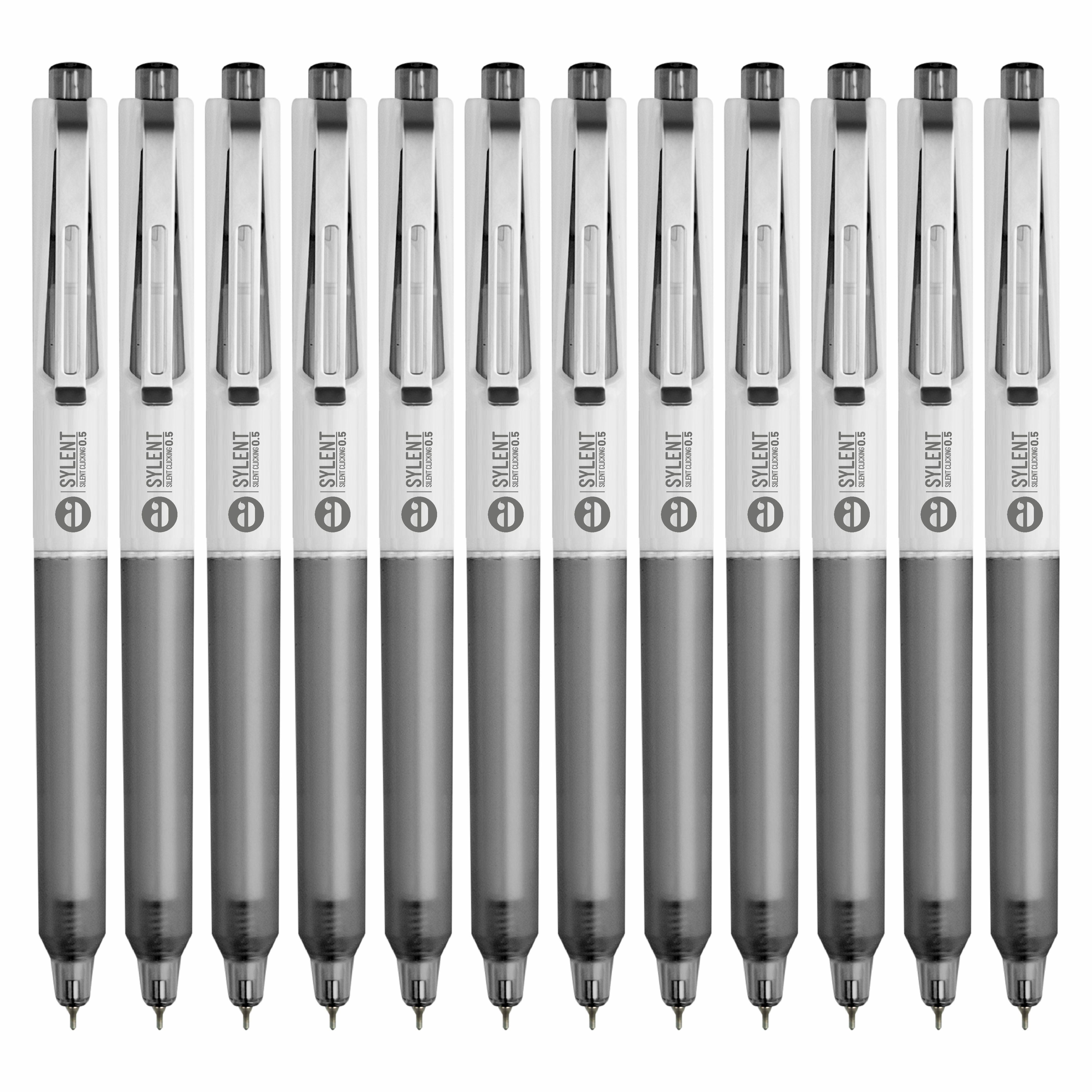 Anupam Sylent Gel Pens, Waterproof Quick Dry Ink, 0.5mm Fine Point Retractable Smooth Writing Pens for Journaling, Writing Gel Pen