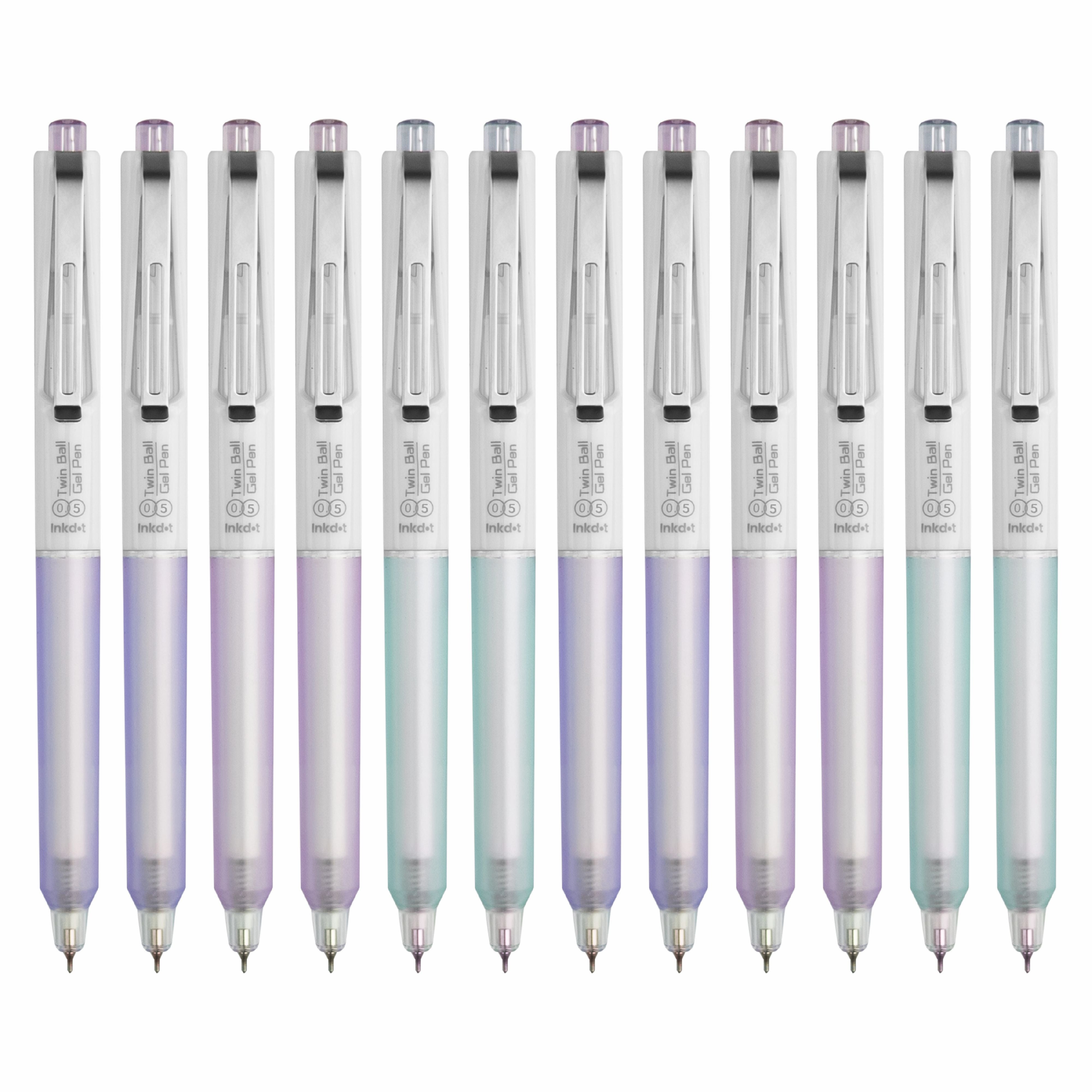 Anupam Sylent Blue Gel Pens, Waterproof Quick Dry Blue Ink, 0.5mm Fine Point Retractable Smooth Writing Pens for Journaling, Writing Gel Pen