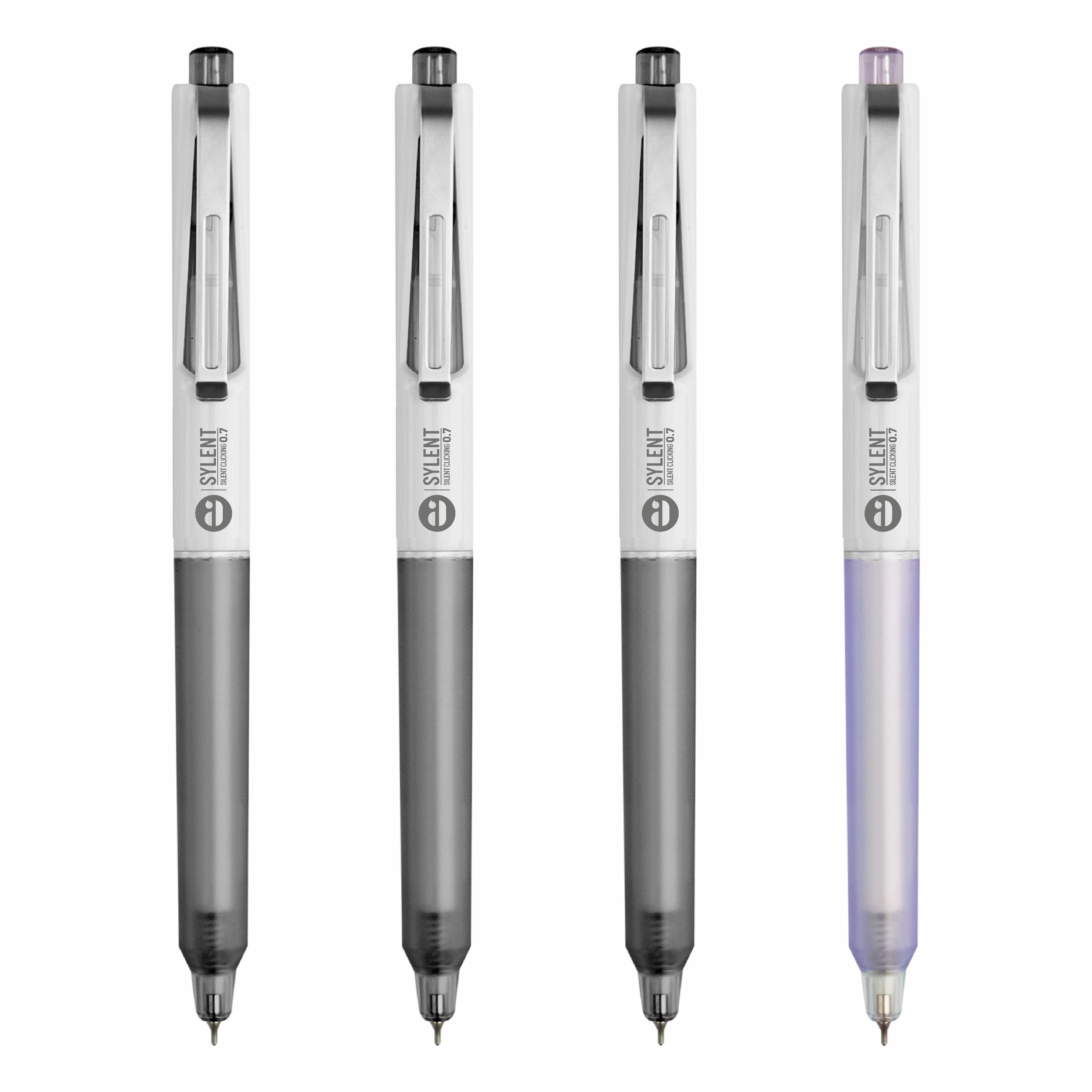 Anupam Sylent Gel Pens, Waterproof Quick Dry Ink, 0.7mm Fine Point Retractable Smooth Writing Pens for Journaling, Writing Gel Pen