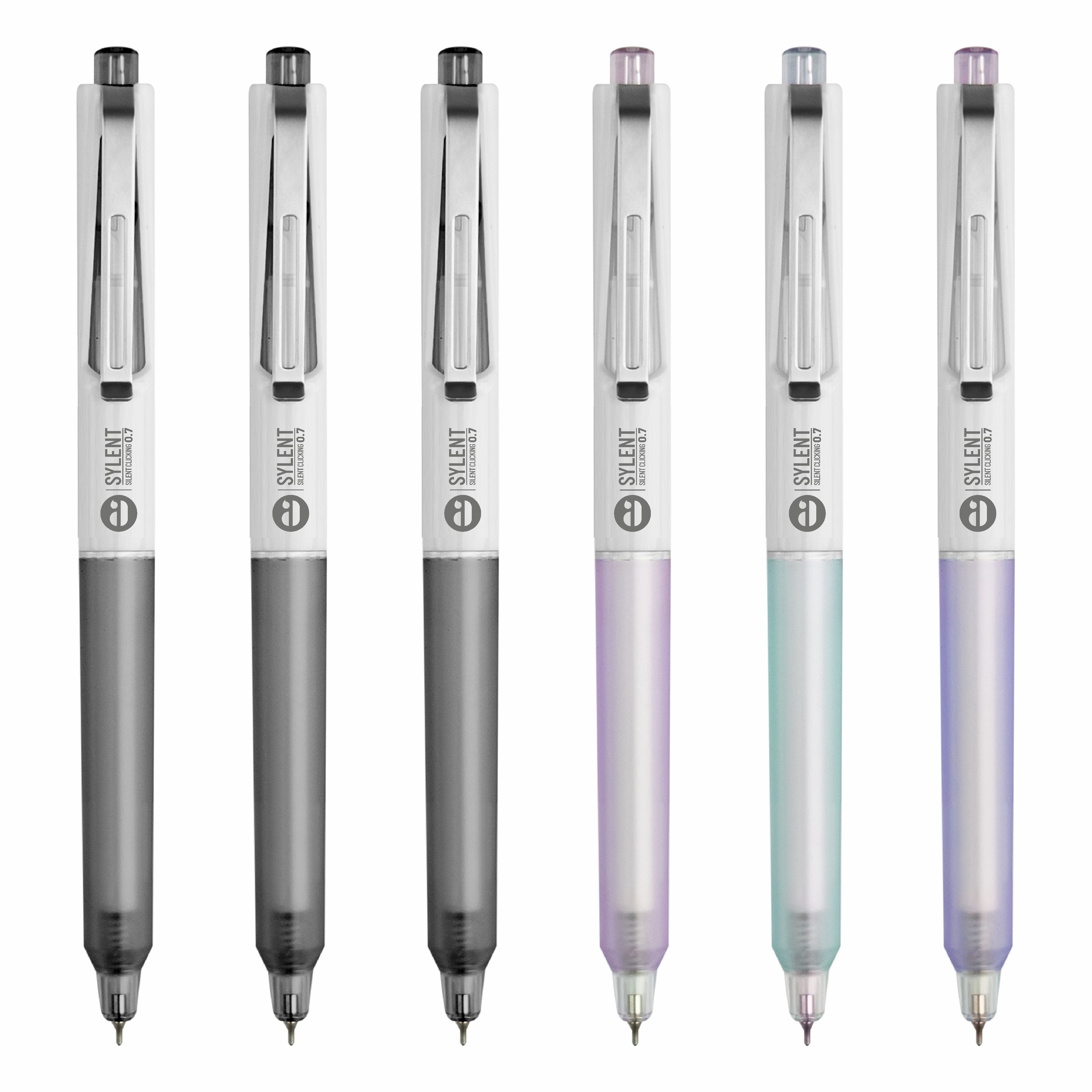 Anupam Sylent Gel Pens, Waterproof Quick Dry Ink, 0.7mm Fine Point Retractable Smooth Writing Pens for Journaling, Writing Gel Pen