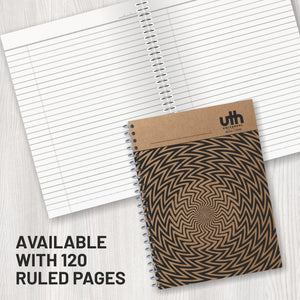 Anupam UTH Kraft Notebook-College Ruled/Plain Spiral Subject Notebook
