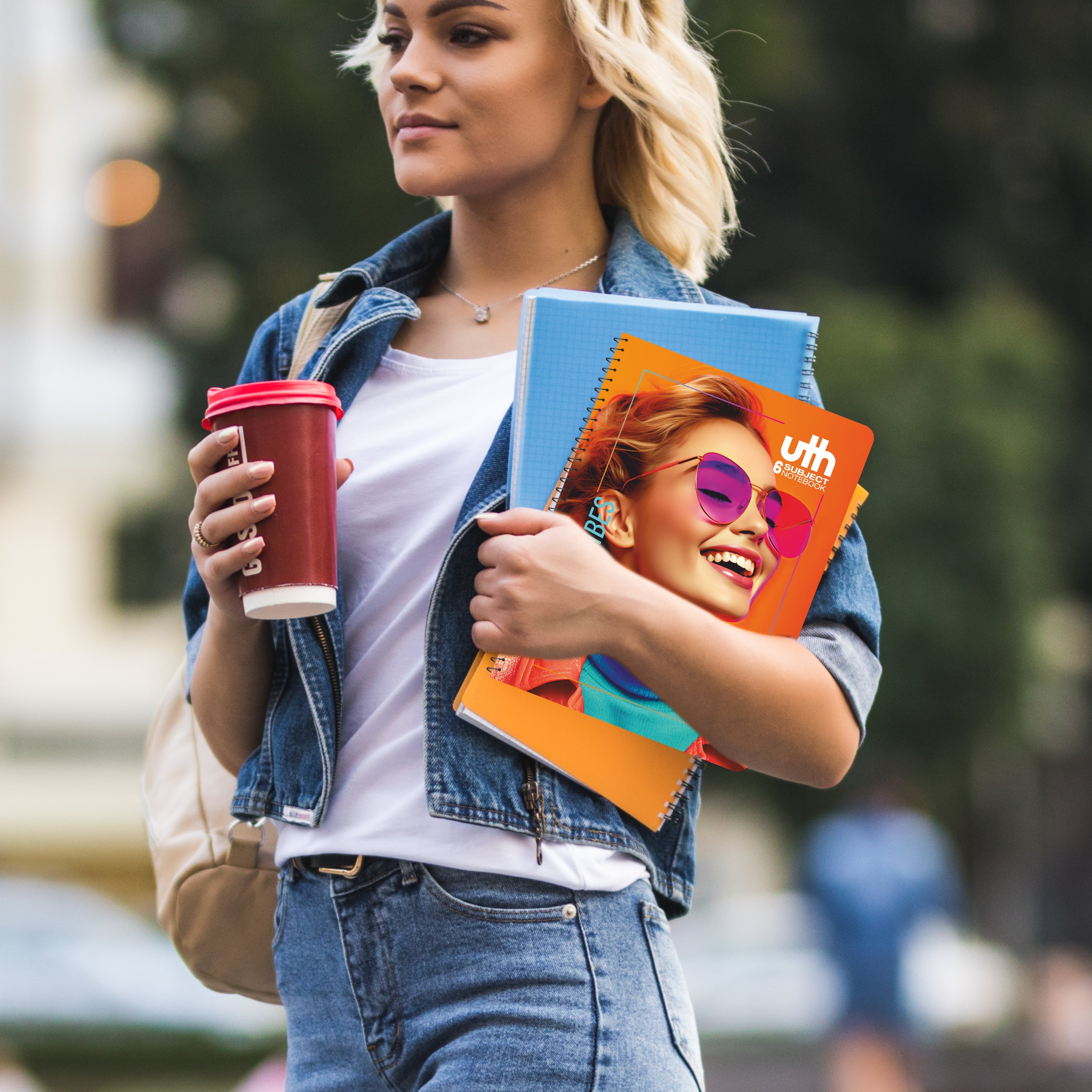 Anupam UTH Notebook – 300 Pages College Ruled/Plain Spiral 6 subject Notebook 70 GSM for Work-School Supplies-Office and Writing Journal – 22x27 cm