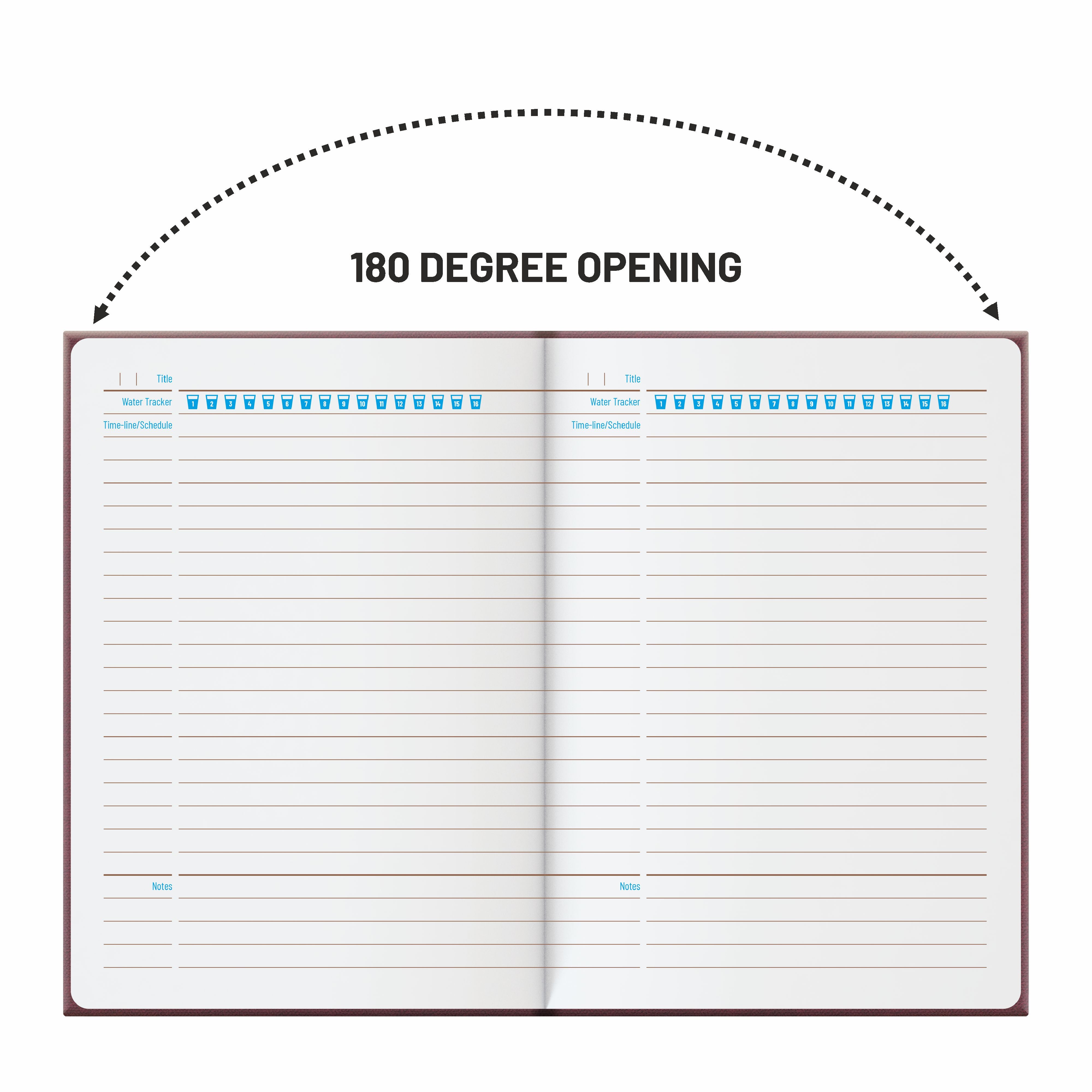 Anupam Volt Elegance Redefined A5 Journal | 160 Pages, 100 GSM Premium Paper | Magnetic Closure, Lay flat, Water & Bill Tracker, Monthly & Yearly Planner