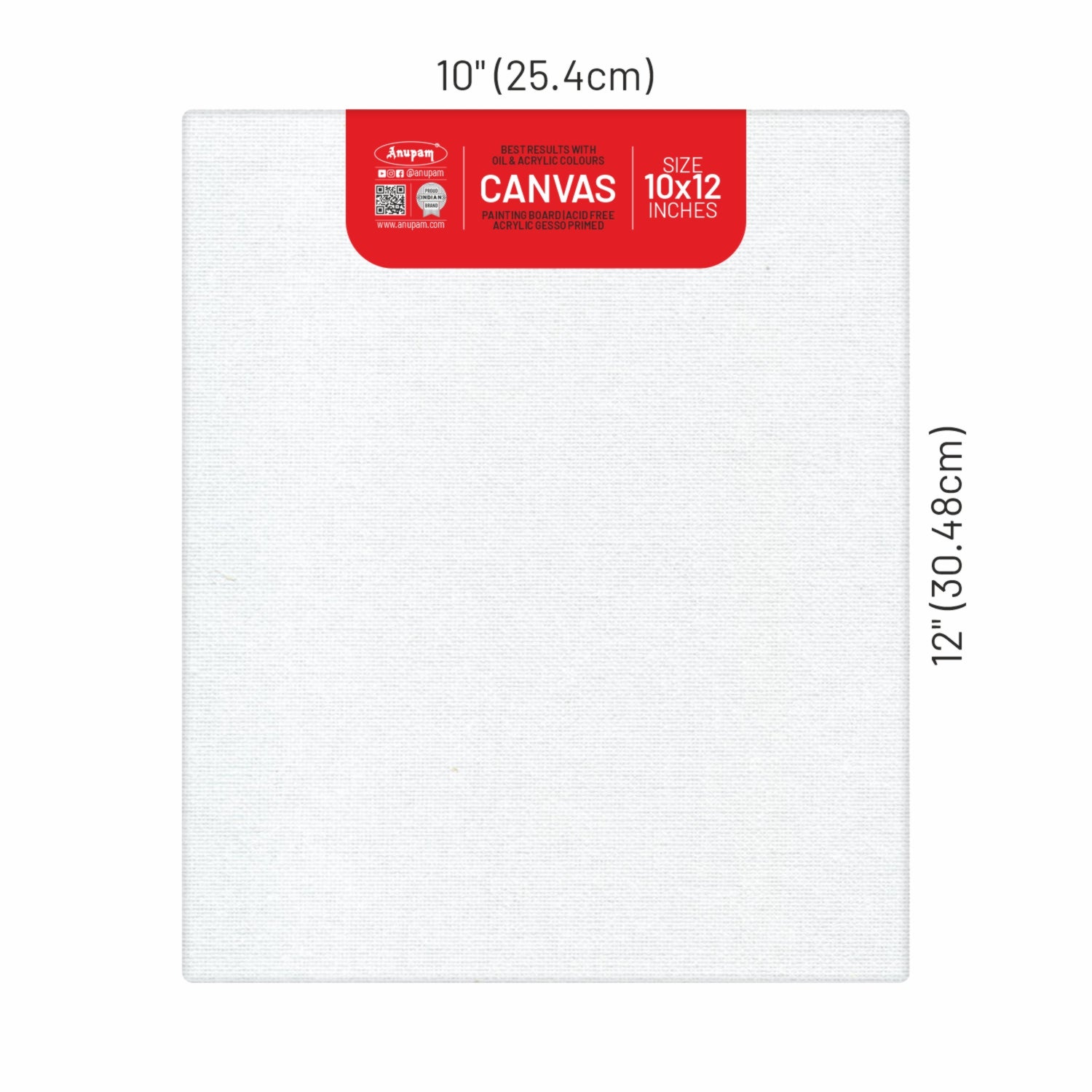 Anupam Primed Canvas Board for Painting, Canvas Boards Painting Canvas Panels for Oil, Acrylic Paint Gouache and Tempera for Beginners & Artists