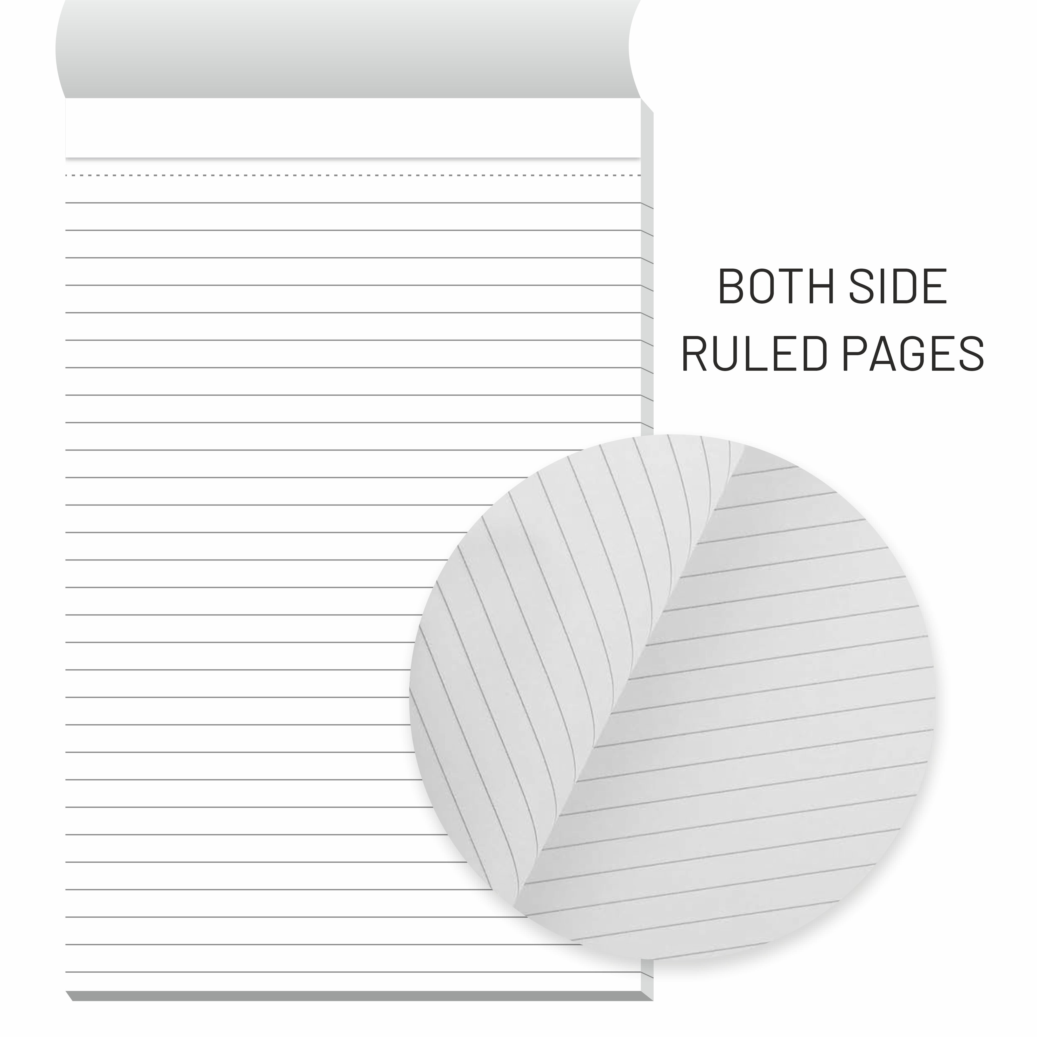 Anupam Writing Pad – Wide Ruled Lined Paper-80 GSM-Micro Perforated with Durable Cardboard Backing for School-College- Office